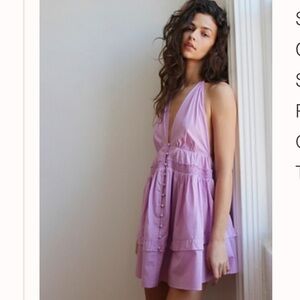 Free People Mini Dress in Euphoric Lilac